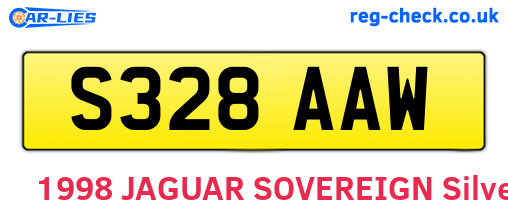 S328AAW are the vehicle registration plates.
