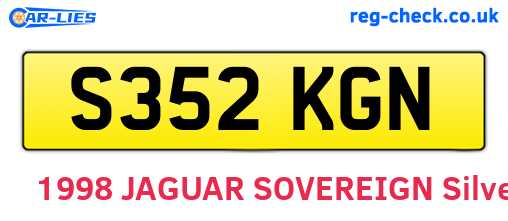 S352KGN are the vehicle registration plates.