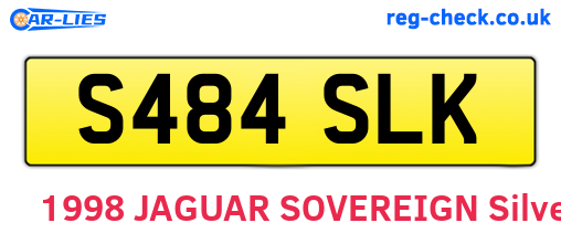 S484SLK are the vehicle registration plates.
