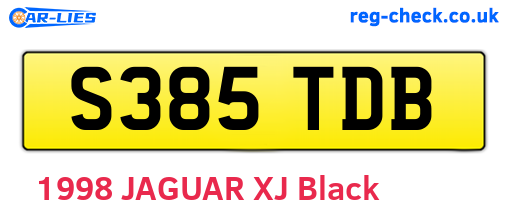 S385TDB are the vehicle registration plates.