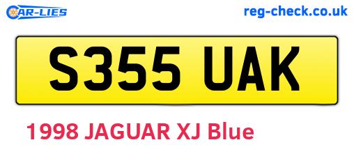 S355UAK are the vehicle registration plates.