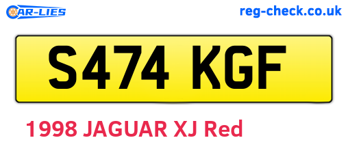 S474KGF are the vehicle registration plates.
