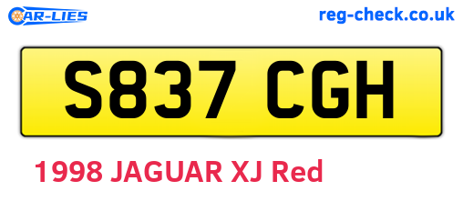 S837CGH are the vehicle registration plates.
