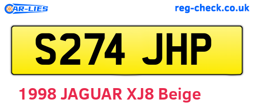 S274JHP are the vehicle registration plates.