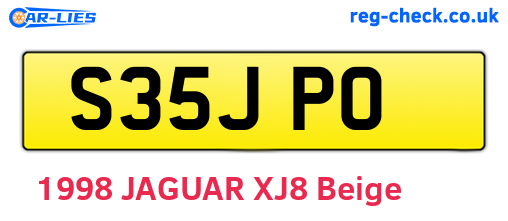 S35JPO are the vehicle registration plates.