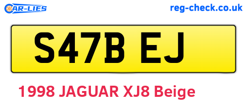 S47BEJ are the vehicle registration plates.