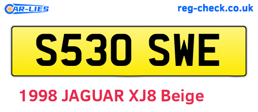 S530SWE are the vehicle registration plates.