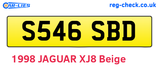 S546SBD are the vehicle registration plates.