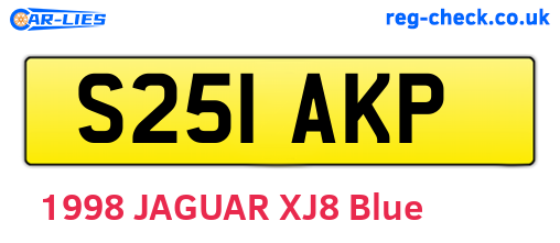 S251AKP are the vehicle registration plates.