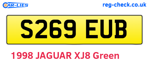 S269EUB are the vehicle registration plates.