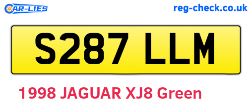 S287LLM are the vehicle registration plates.