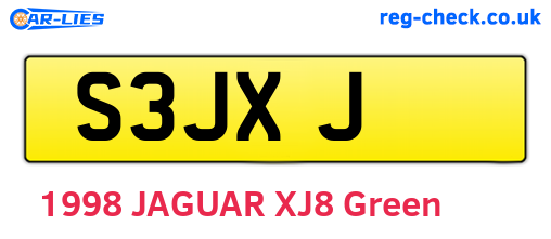 S3JXJ are the vehicle registration plates.