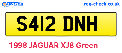 S412DNH are the vehicle registration plates.