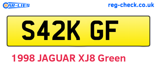 S42KGF are the vehicle registration plates.
