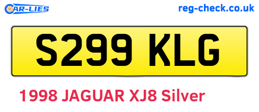 S299KLG are the vehicle registration plates.