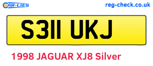 S311UKJ are the vehicle registration plates.