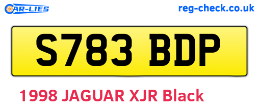 S783BDP are the vehicle registration plates.