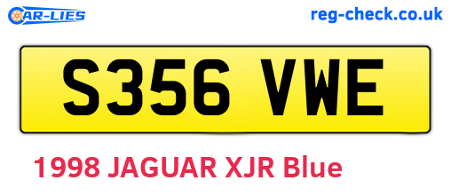 S356VWE are the vehicle registration plates.