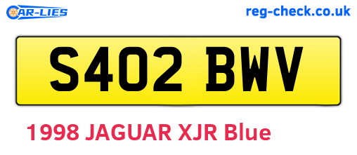 S402BWV are the vehicle registration plates.