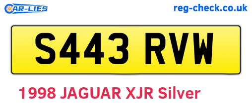S443RVW are the vehicle registration plates.