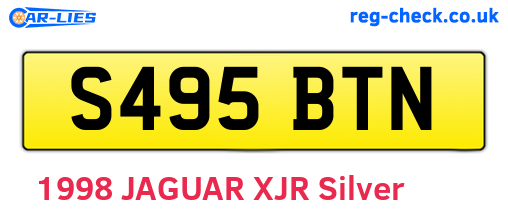 S495BTN are the vehicle registration plates.
