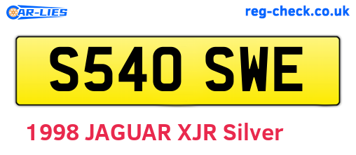 S540SWE are the vehicle registration plates.