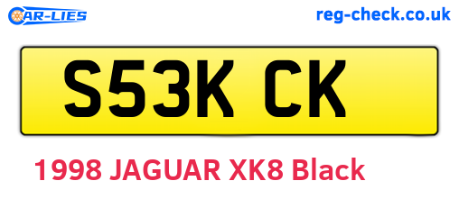 S53KCK are the vehicle registration plates.