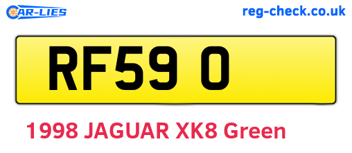 RF590 are the vehicle registration plates.