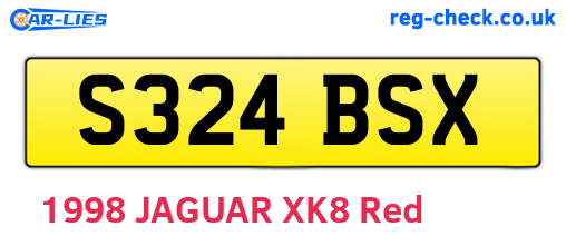 S324BSX are the vehicle registration plates.