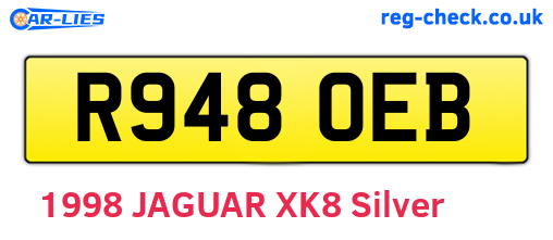 R948OEB are the vehicle registration plates.