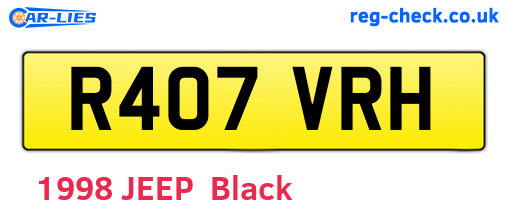 R407VRH are the vehicle registration plates.