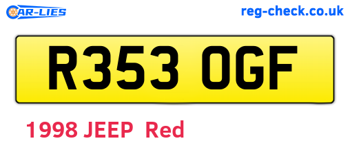 R353OGF are the vehicle registration plates.