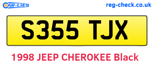 S355TJX are the vehicle registration plates.
