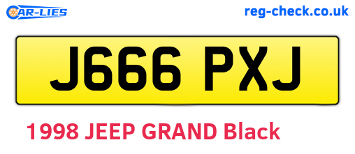 J666PXJ are the vehicle registration plates.