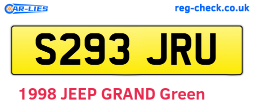 S293JRU are the vehicle registration plates.