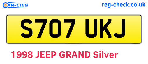 S707UKJ are the vehicle registration plates.