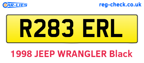 R283ERL are the vehicle registration plates.