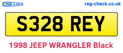 S328REY are the vehicle registration plates.