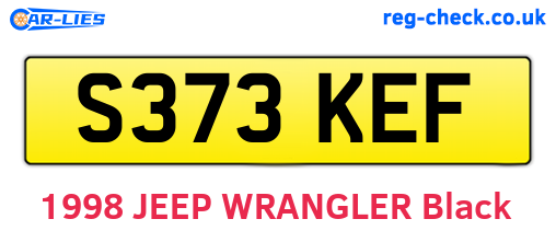 S373KEF are the vehicle registration plates.