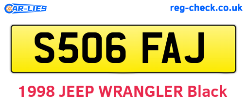 S506FAJ are the vehicle registration plates.