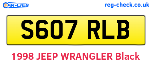 S607RLB are the vehicle registration plates.