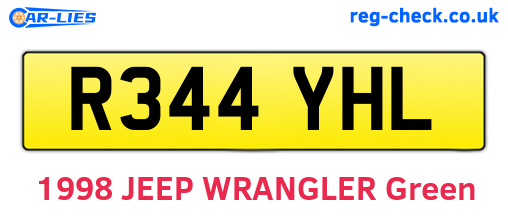 R344YHL are the vehicle registration plates.