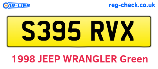 S395RVX are the vehicle registration plates.