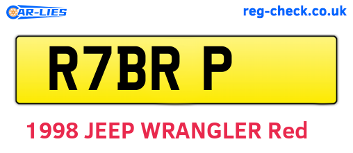 R7BRP are the vehicle registration plates.
