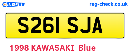 S261SJA are the vehicle registration plates.