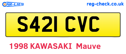S421CVC are the vehicle registration plates.