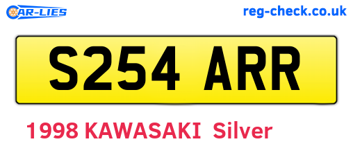 S254ARR are the vehicle registration plates.