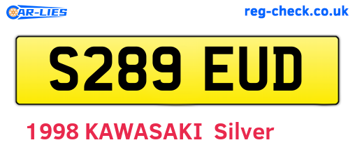 S289EUD are the vehicle registration plates.