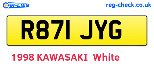 R871JYG are the vehicle registration plates.