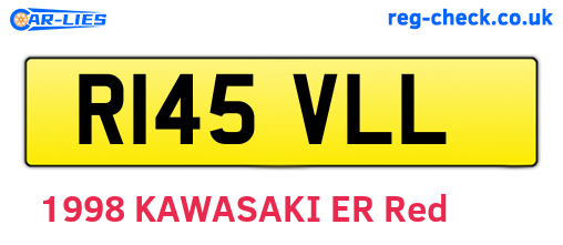 R145VLL are the vehicle registration plates.
